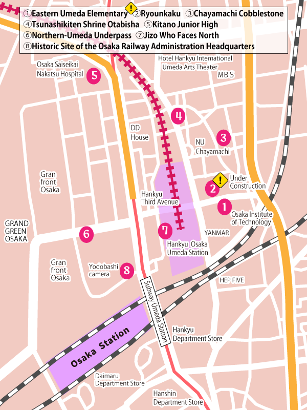 芝田町商店会の地図(現在)