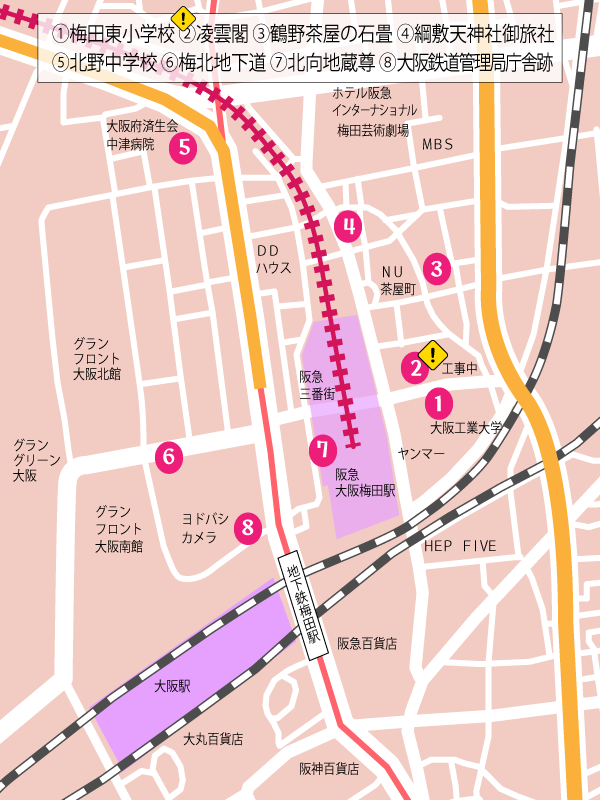 芝田町商店会の地図(現在)