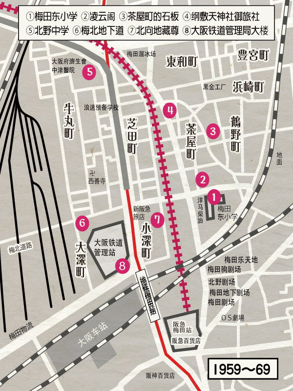 芝田町商店会の地図(1960年)