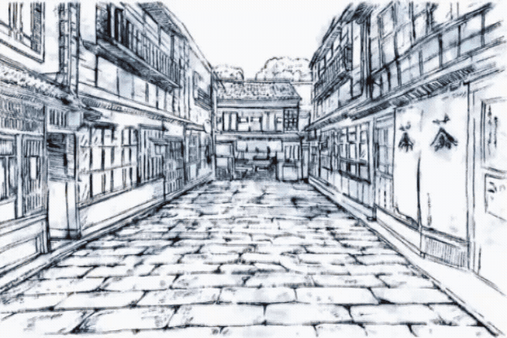 鶴乃茶屋の石畳